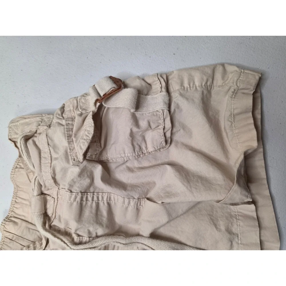 Justice Girls Tan Cargo Skort Size M 10 Fawn Pleated Utility Skirt with Shorts